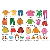 TomaiBaby Dresseur Vêtements Décalcomanies Commode Trier Sticker Autocollant Amovible Vêtements Classification Étiquettes Enfants Tiroirs Armoires Stickers de La Chambre à Coucher pour La