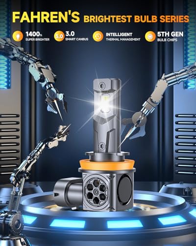 Image of 2026 ๐๐ซ๐ข๐ ๐ก๐ญ๐๐ฌ๐ญ-๐๐๐ง H11 9005 Light Bulbs Combo, 120,000LM Ultra Brighter, Real 1:1 Mini Size, 6500K White, Plug & Play, 8,500Hrs Super Longer Lifespan, H11 /H9 /H8 9005 /HB3 Fog, Pack of 4
