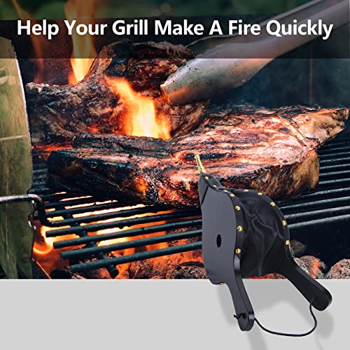 Foedo Bellows for Fire Pit,17"x 7.5" Bellows for Wood Stove Camping, Fireplace Blower with Hanging Strap,Cast Nozzle Fireplace Bellows Indoor(Black) by foedo - Image 6