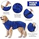 HAPPY HACHI Hunde Bademantel Mikrofaser Badetuch Hundebademantel Waschbare Super Saugfähig Feuchtigkeit Schnell Trocknend Handtuch Strandtuch für Kleine Mittlere und Große Hund Katze (Blau, L)