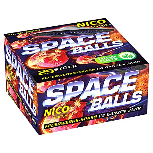 Cepewa Space Balls, Ab 12 Jahre, 50 Knatterbälle, 2 x 25er Schachte Jugendfeuerwerk von Nico Party Silvester Kat F 1 von Aktivhandel