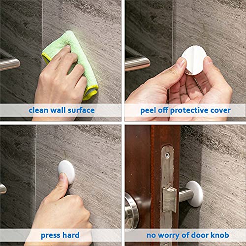 Door Knob Bumper, Wall Protector From Door Handle, Shock Absorbing Soft Pad For Wall, Rubber Door Stopper, Self-Adhesive Door Silencer, Waterproof Silicone Door Stops, Door Bumpers, 3.15" 3Pack #TOP2