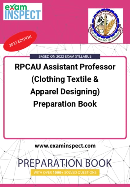 RPCAU Assistant Professor (Clothing Textile & Apparel Designing) Preparation Book [Paperback] examinspect