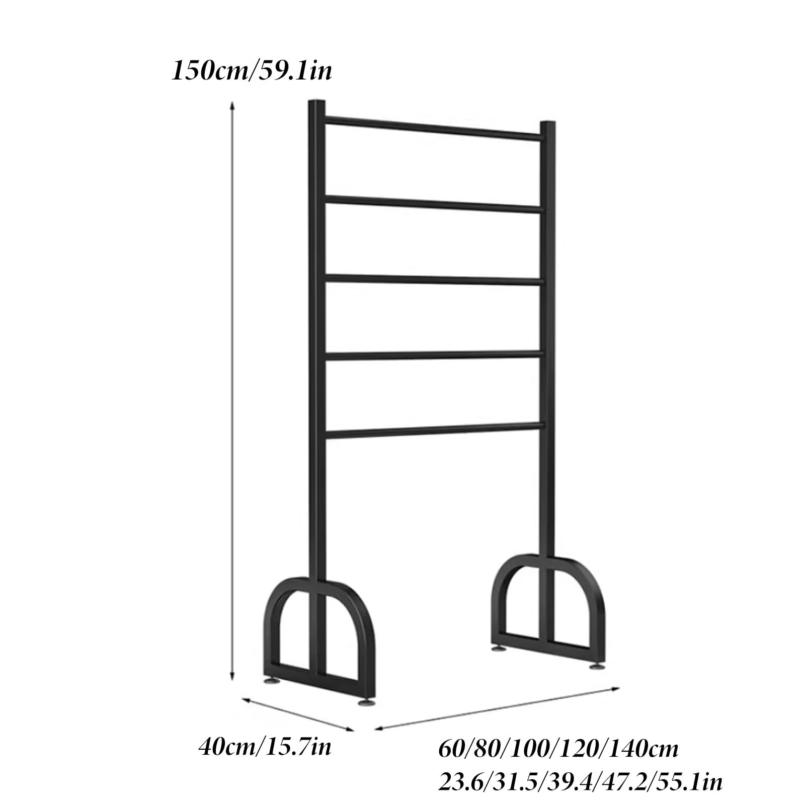 ISCBAFYX Negozio di Abbigliamento Espositore per Sciarpe Appendiabiti in Metallo per Hijab, Sciarpa a Pavimento in Ferro battuto per Abbigliamento, Scaffale Multistrato a Parete(Oro,80 cm/31,5