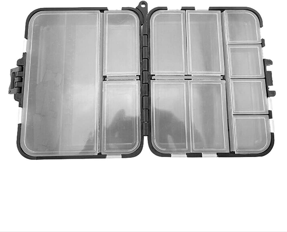 フックケース 釣り小物入れ フック収納 防水 耐衝撃 コンパクト タックルボックス 18コンパートメント ブラック