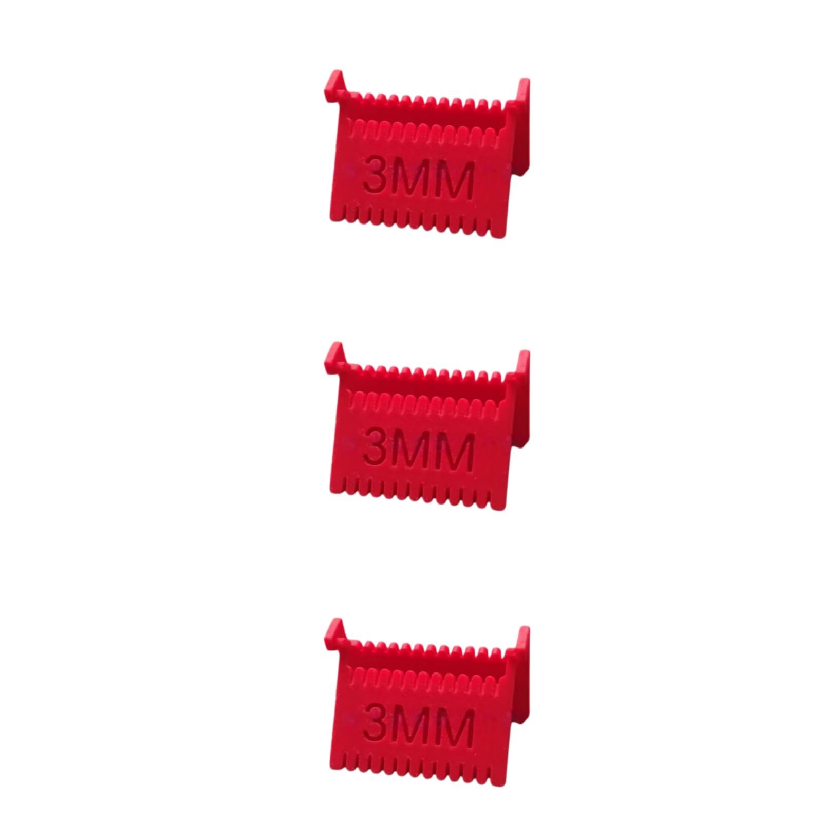 3 PCS Clip-On Sewing Ruler, Edge Stitch Lock & Sewing Gauge for 3 Sizes, Non-Slip Stitching Guide Tool for Hand Sewing, Embroidery Fabric Patchwork (Red 3mm)