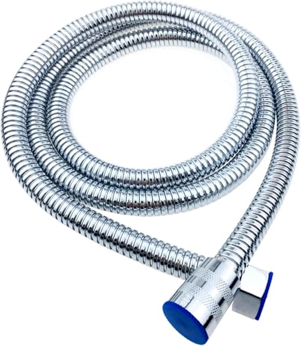 YOXITIXOY Anti Burst Shower Hose 1.5m 3 Layers Stainless Steel Replacement Shower Hose Anti-Kink and Leak-Proof High Pressure Resistance Easy DIY Replacement Universal G 1/2 Connection. (1.5M)