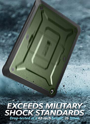 Image of SUPCASE Designed for iPad 10.2 2019 Case, [Unicorn Beetle Pro Series] with Built-in Screen Protector and Dual Layer Full Body Rugged Protective Case for iPad 7th Generation (Green)