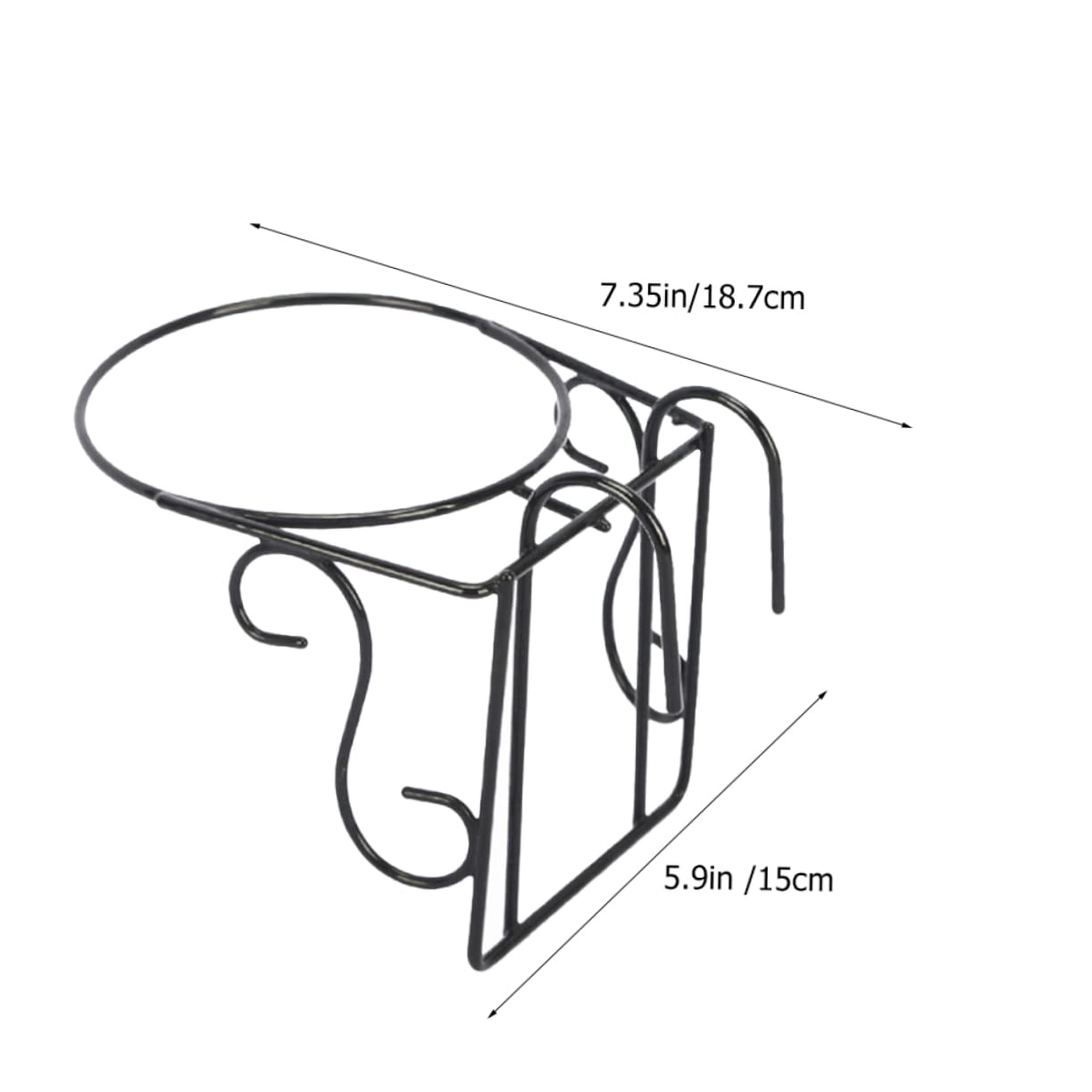 Abaodam 2Pcs Rail Planter Baskets for Outdoor Flower Pots Hanging Flowerpot Stand Railing Planter Bracket for Garden and Patio Display
