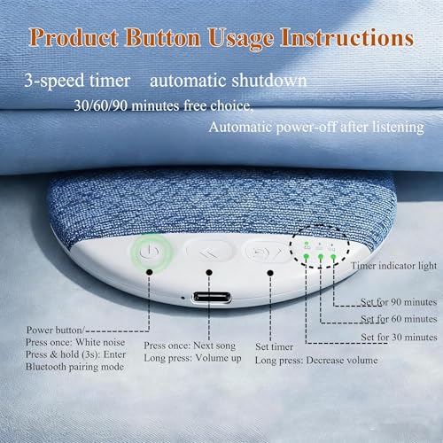 Image of Dreamwave Pillow Speaker Pillow for Sleeping, Ultra-Thin Bluetooth Sleep Speaker Under Pillow for Side Sleepers, 7-Day Battery Life, Private Bedtime Audio with Auto-Off Timer, Blue