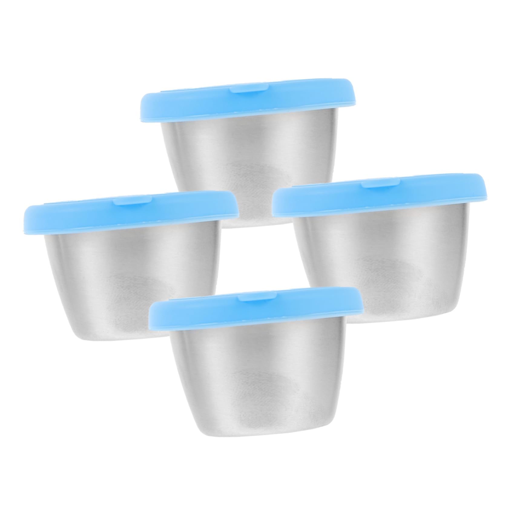 FUNOMOCYA 4pcs Dipping Sauce Cups with Covers Leak Condiment Containers for Meal Prep and Salad Dressings Reusable Kitchen Essentials Random Color