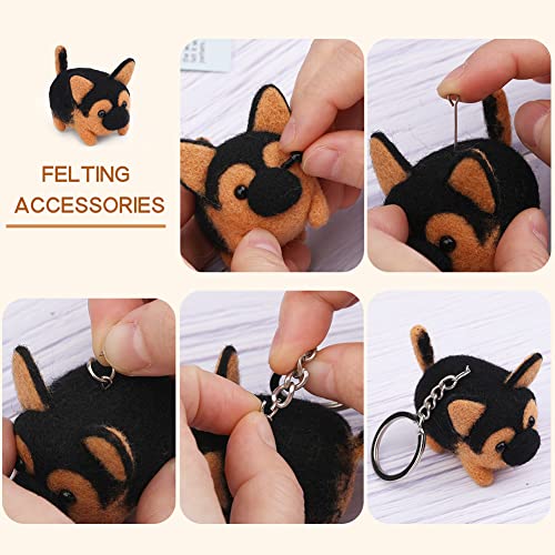 Image of QMNNMA Needle Felting Kit for Beginners, German Shepherd Needle Felting Set