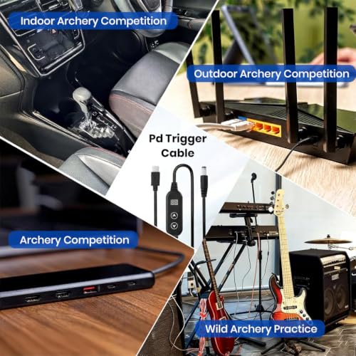Image of Verilux PD 65W Type C to DC Power Cord with 8 Connectors, 5V-20V Five-Speed Adjustable Power Design with Digital Display & Dual-Button, USB C to DC Converter for Laptops, Routers, Home Appliances