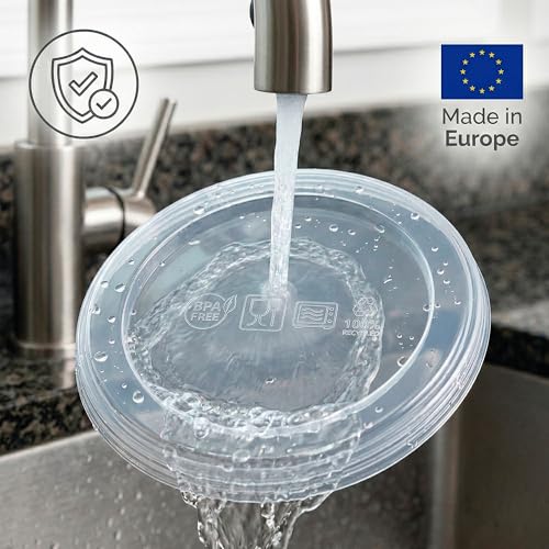 Xilmark 4x Dosendeckel 800g (ø100mm) für Hunde- & Katzenfutter | Luftdichter Dosenverschluss Wiederverwendbar | Spülmaschinenfest & BPA-Frei | Made in Europe – Frischhalte-Deckel für Konservendosen