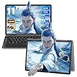 Fsjun 11" 2-in-1 Touchscreen Laptop for Business & Students, 12th Gen N100 (up to 3.4 GHz), 16GB RAM 1TB SSD, FHD 1920x1200 IPS Display, Win11 Pro, Backlit KB, WiFi, Type-C, Mini-HDMI, Face Unlock
