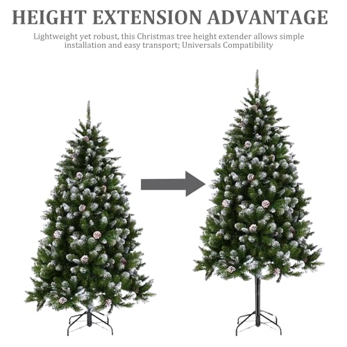 Soporte para árbol de Navidad de hierro forjado con elevador de base resistente 4