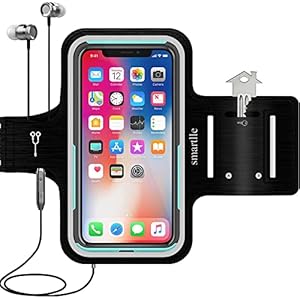 Smartlle Arm Phone Holder for Running, Universal Armband for Cellphone, iPhone 13 12 11 Pro/XR/XS/X/SE/8/7/6s/6, Samsung…