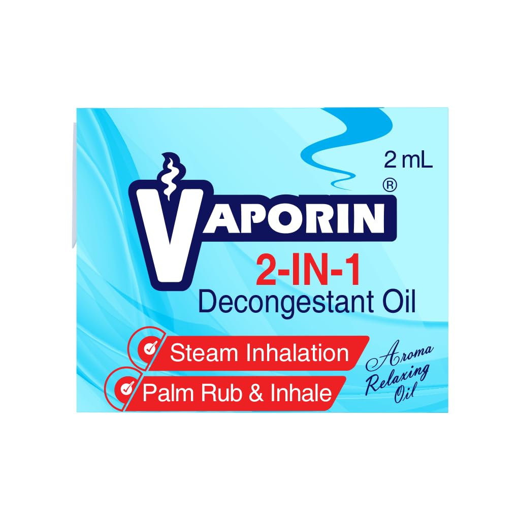 Vaporin Aroma Relaxing Oil 2 mL| Relief for Headache| Migraine| Neck Pain| Pack of 36
