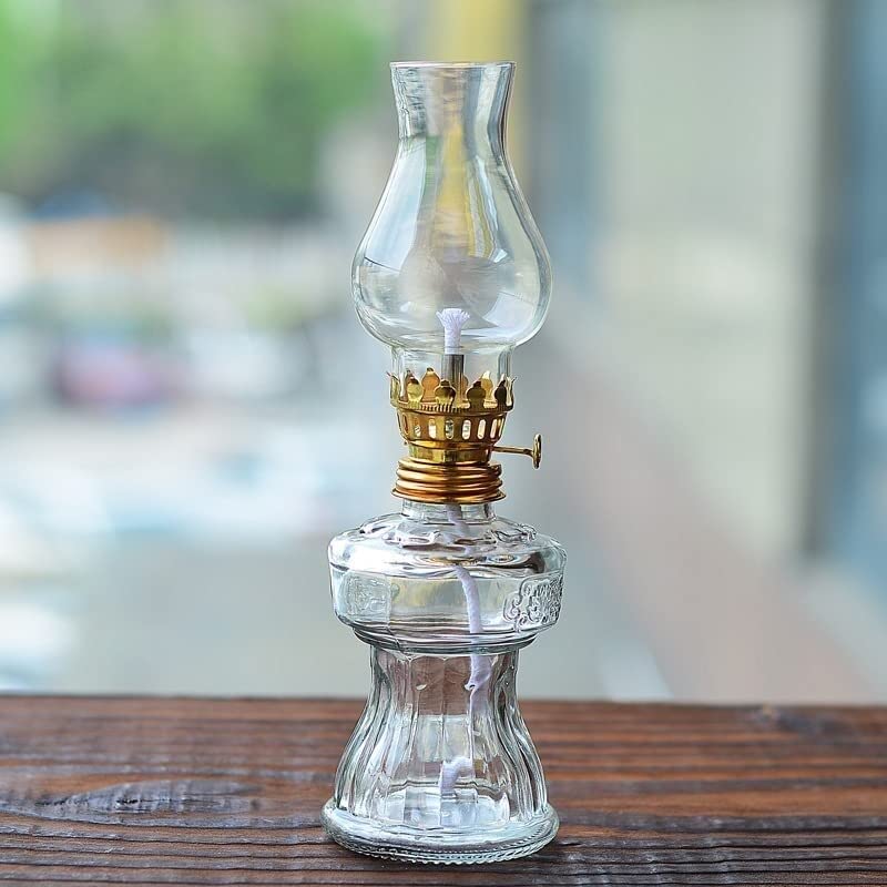 lampa huraganowa, Lampy naftowe, Lampa naftowa, Szklana lampa