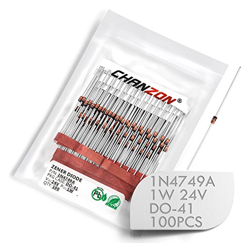 Chanzon 1N4749A Zenerdiode 1W 24V 100 Stück