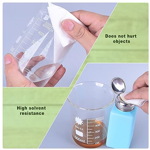 Image of Cleanroom Wipes Lint Free,9 inch X 9 inch 300 PCS Nonwoven Cleanroom Wipes,55% cellulose+45% polyester,Good Adsorption Suitable for Labs,Electronic Equipment,Cleanroom,0609