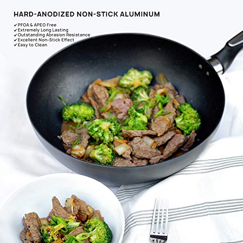 House Of Living Art Wok Pan With Lid And Induction Bottom, 11.8 Inch #TOP1