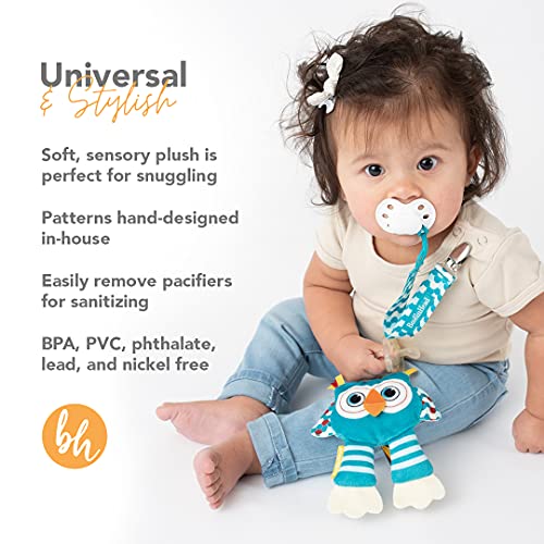 Booginhead Pacifier Holder Stuffed Animal And Baby Pacifier Clip, Pink Unicorn #TOP7