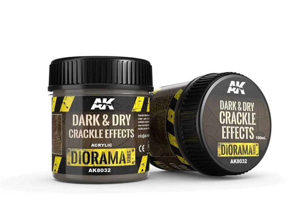 AK Diorama AK8032 Dark & Dry Crackle Effects - 100ml (Acrylic)