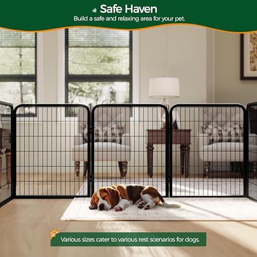 Yaheetech Dog Playpen Outdoor, 32 inch 8 Panels Dog Pen Indoor Heavy Duty Puppy Exercise Pen Metal Pet Fence for RV Camping/Yard/Garden - Image 5