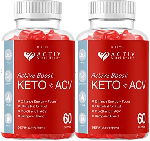(2 Pack) Activ Boost Keto ACV Gummies – Advanced Formula Active Boost Keto Gummies with Apple Cider Vinegar (120 Gummies)