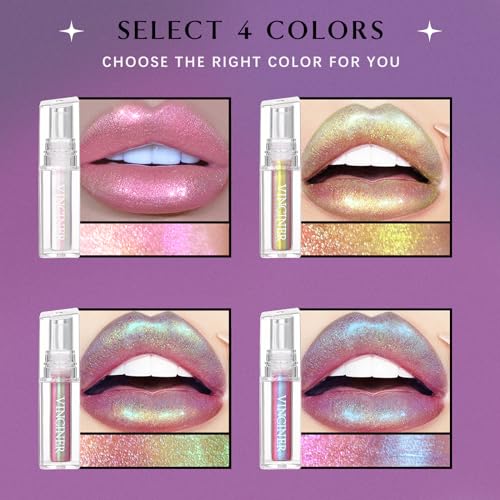 NewBang Glitter Chameleon Liquid Lipsticks, Diamond Shimmer Glow Metallic Lip Gloss, Long Lasting Waterproof Shiny Glimmer Sparkly Lipstick for Women Girls Face Eye Glow Christmas Party Makeup Gift 6# - Image 6