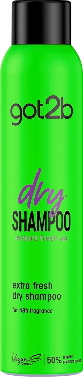 Got2b - Shampoo Secco Freschezza Extra - 3 pezzi da 200 ml (600 ml) - Rinfresca i capelli istantaneamente - Un giorno di freschezza extra per i tuoi capelli