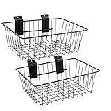 Polmart Slatwall Basket, Black (11¾' x 7⅞', 2-Pack)
