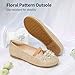 DREAM PAIRS Girls Mary Jane Princess Party Dress Flat Shoes, Gold/Glitter - 4 Big Kid (Aurora-03)