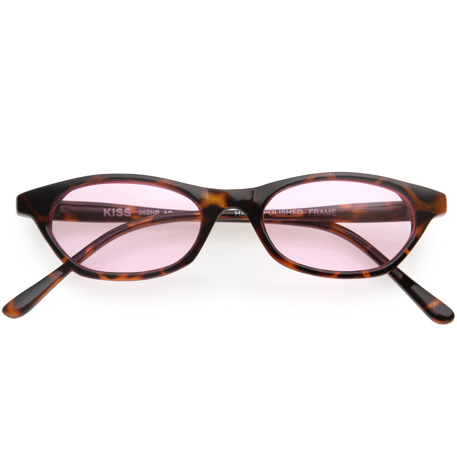 zeroUV - Kids Oval Shaped Retro Inspired Color Tinted Sunglasses (D203-08 Tortoise Pink)
