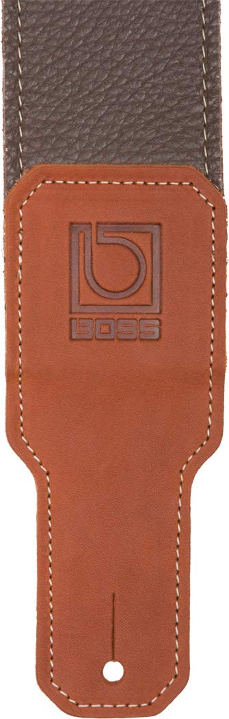 BOSS Correa de instrumento de cuero - 6,3 cm, marrón, BSL-25-BRN