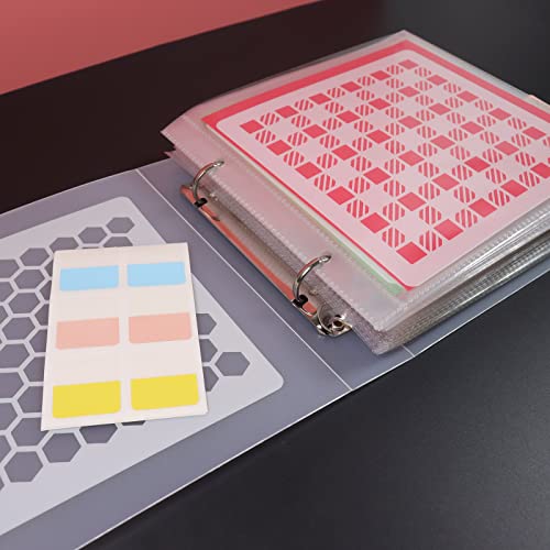Image of Cookie Stencil Storage Binder - Die Cut & Stamp Storage Holder - Baking Stencil Organizer (2 Pockets x 50 Pages)