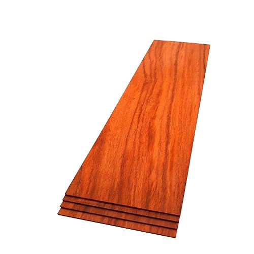 The Hardwood Edge Padauk - Tablas de manualidades de 18 x 4 12 x 18 pulgadas (paquete de 4) de madera maciza lista con láser