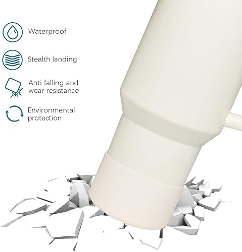 Miniatura 3 de HEYSKAY Base protectora de silicona para botas Stanley Quencher Adventure de 40 onzas y vaso Stanley IceFlow de 20 onzas y 30 onzas, y compatible