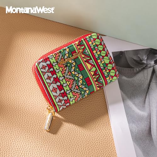 Image of Montana West Small Wallets Compact Women's Card Holder Zipper Around Soft Gift Card Holders for Women