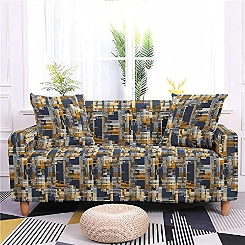 Ernzi Stretch Decorative Sofa Covers 1 2 3 4 Seater 3D Camouflage Stripes 3D Printed Couch Covers Slipcover Polyester Spandex Furniture Protector With Non-Slip Fabric Sofa Protec-4 Seater(93"-118") #TOP15