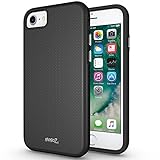 iPhone 7 Case, MoboZx [Premium Grippery] Dual-Layer [Grippery PC + Flexible TPU] Slim Protective Scratch-Resistant Shock-Proof Bumper for Apple iPhone 7 (Black)