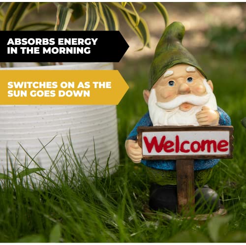 Dawhud Direct Welcome Gnome Solar Light For Home And Outdoor Decor Gnome Solar Powered Flickering Led Garden Light Backyard Gnome Decoration Solar Powered Flickering Led Garden Light #TOP2