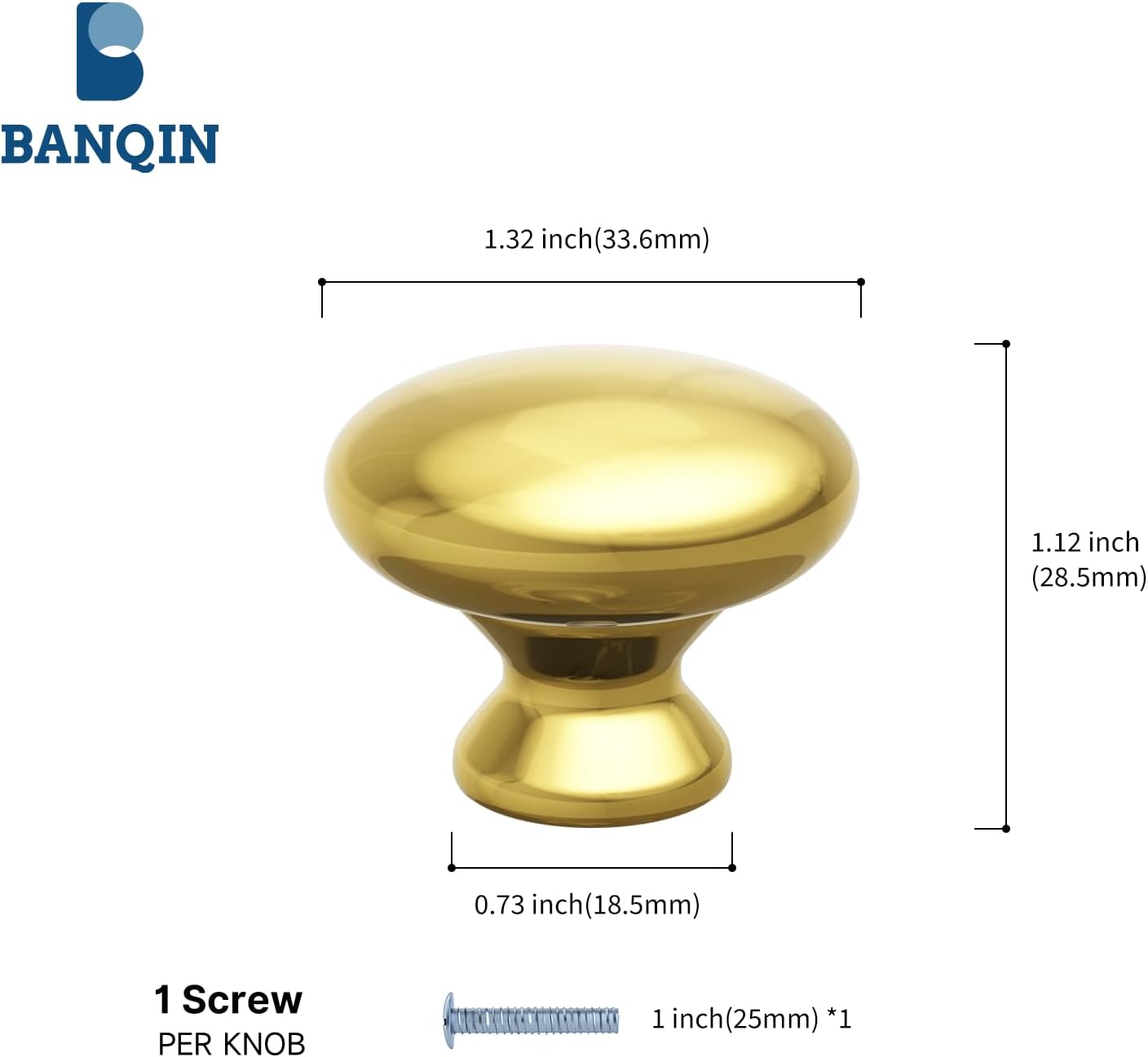 50 Pack Cabinet Knobs, Plastic Round Drawer Knobs, Brass Gold Kitchen Drawer Dresser Hardware