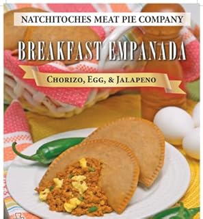 48 Large Meat Pies w/Breakfast Chorizo Filling, 3.75 oz. Savory Natchitoches Style Frozen Handheld Appetizer or Family Dinner Empanadas. Bake or Fry Mince Meat Pie Piroshkis Ready in Minutes