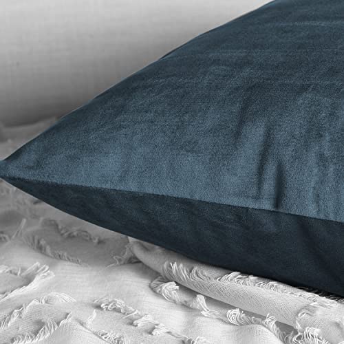 Image of HPD Half Price Drapes Cushion Cover 18 x 18 Heritage Plush Velvet - VPYC-161258-CC18PR - Pair, London Blue