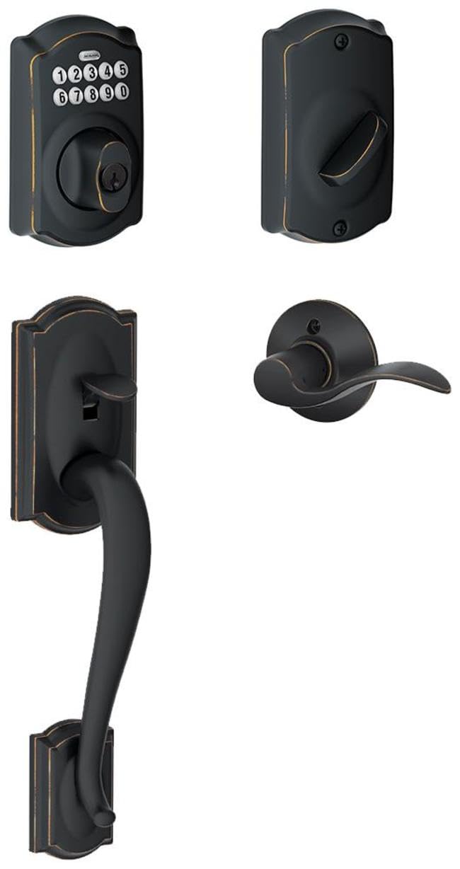 Schlage FE365 CAM ACC LH éliminez les clés avec cette poignée de porte pour gaucher