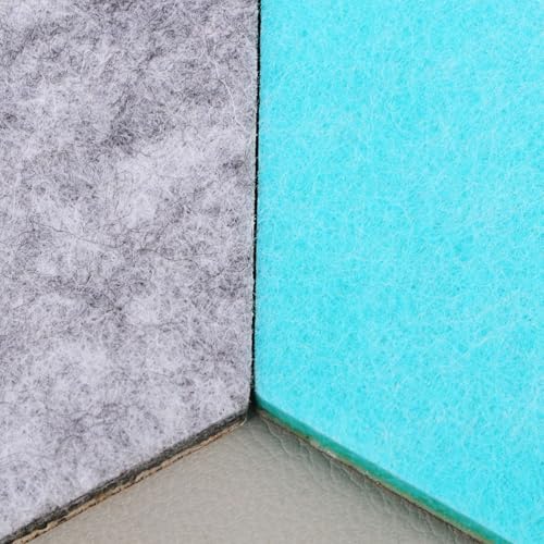 Paneles de fieltro hexagonales con reverso autoadhesivo para diseño modular de interiores 6