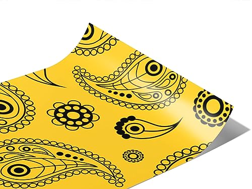 Rwraps Paisley Sunshine Mellow Matte Vinyl Film Wrap 59in x 6ft Vinyl Vehicle Car Film Sheet Roll