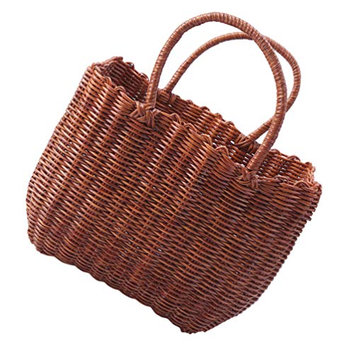 Yardwe Cesta de Vime Do Piquenique Cesta de Piquenique de Vime Tecido para Acampar E Ao Ar Livre Do